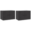 TV-tasot 2 kpl musta 67x39x44 cm teräs