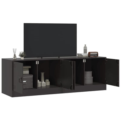 TV-tasot 2 kpl musta 67x39x44 cm teräs