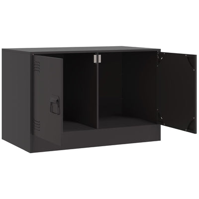 TV-tasot 2 kpl musta 67x39x44 cm teräs