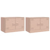TV-tasot 2 kpl pinkki 67x39x44 cm teräs