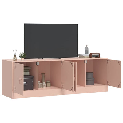TV-tasot 2 kpl pinkki 67x39x44 cm teräs