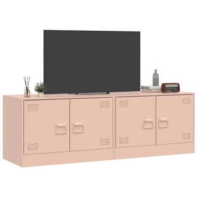 TV-tasot 2 kpl pinkki 67x39x44 cm teräs