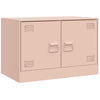 TV-tasot 2 kpl pinkki 67x39x44 cm teräs