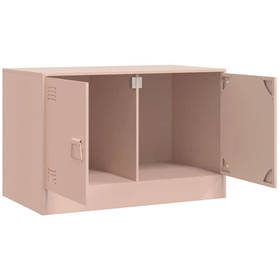 TV-tasot 2 kpl pinkki 67x39x44 cm teräs