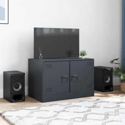 TV-taso antrasiitti 67x39x44 cm teräs