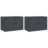 TV-tasot 2 kpl antrasiitti 67x39x44 cm teräs