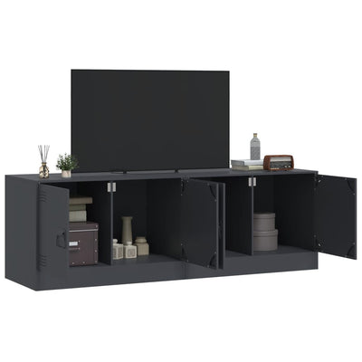 TV-tasot 2 kpl antrasiitti 67x39x44 cm teräs