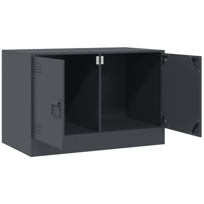 TV-tasot 2 kpl antrasiitti 67x39x44 cm teräs