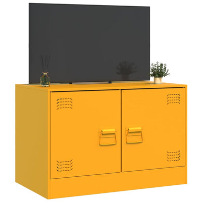 TV-taso sinapinkeltainen 67x39x44 cm teräs