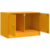 TV-taso sinapinkeltainen 67x39x44 cm teräs
