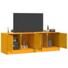 TV-tasot 2 kpl sinapinkeltainen 67x39x44 cm teräs