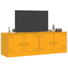 TV-tasot 2 kpl sinapinkeltainen 67x39x44 cm teräs