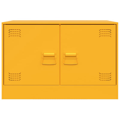 TV-tasot 2 kpl sinapinkeltainen 67x39x44 cm teräs