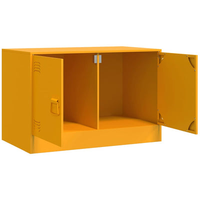 TV-tasot 2 kpl sinapinkeltainen 67x39x44 cm teräs