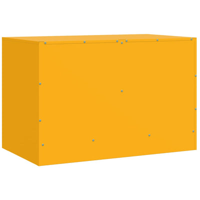 TV-tasot 2 kpl sinapinkeltainen 67x39x44 cm teräs