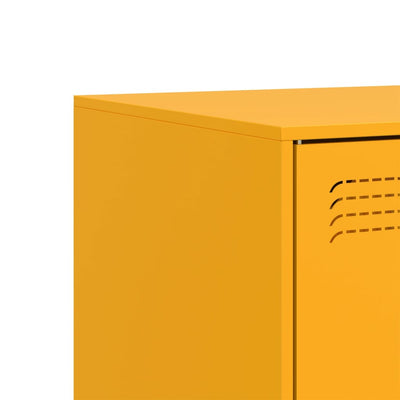 TV-tasot 2 kpl sinapinkeltainen 67x39x44 cm teräs