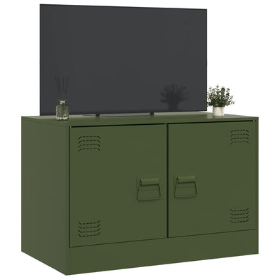 TV-taso oliivinvihreä 67x39x44 cm teräs