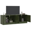 TV-tasot 2 kpl oliivinvihreä 67x39x44 cm teräs