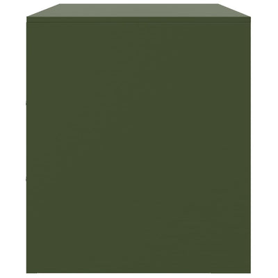 TV-tasot 2 kpl oliivinvihreä 67x39x44 cm teräs