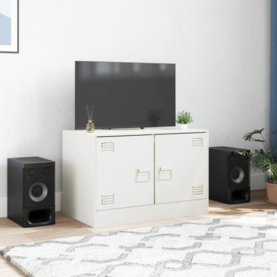 TV-taso valkoinen 67x39x44 cm teräs
