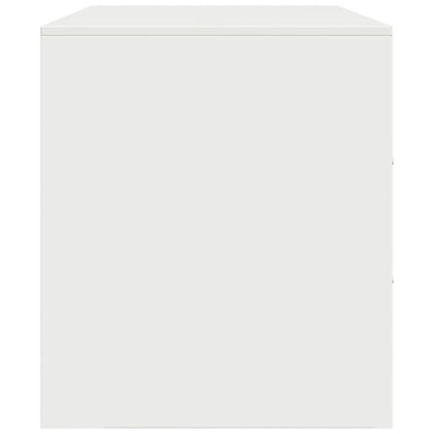 TV-tasot 2 kpl valkoinen 67x39x44 cm teräs