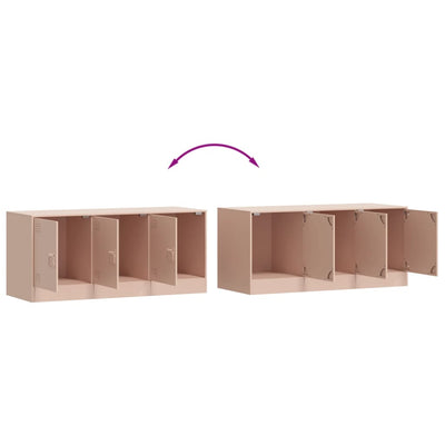 TV-taso pinkki 99x39x44 cm teräs