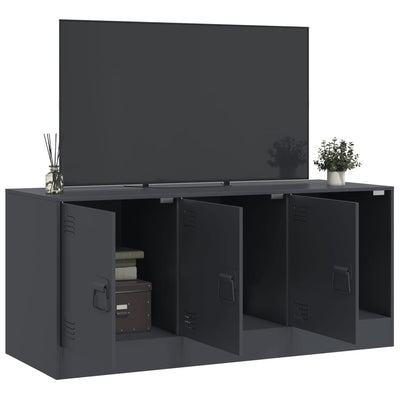 TV-taso antrasiitti 99x39x44 cm teräs