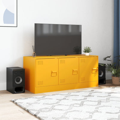 TV-taso sinapinkeltainen 99x39x44 cm teräs