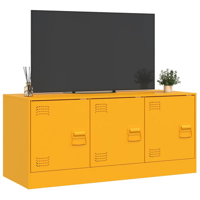 TV-taso sinapinkeltainen 99x39x44 cm teräs