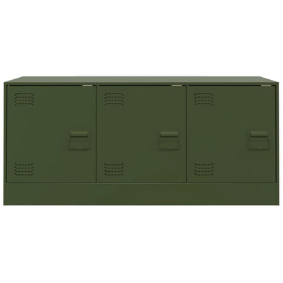 TV-taso oliivinvihreä 99x39x44 cm teräs