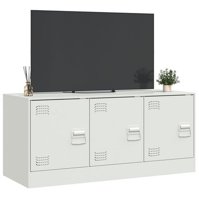 TV-taso valkoinen 99x39x44 cm teräs