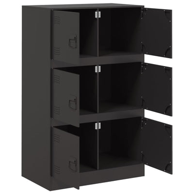 Senkki musta 67x39x107 cm teräs