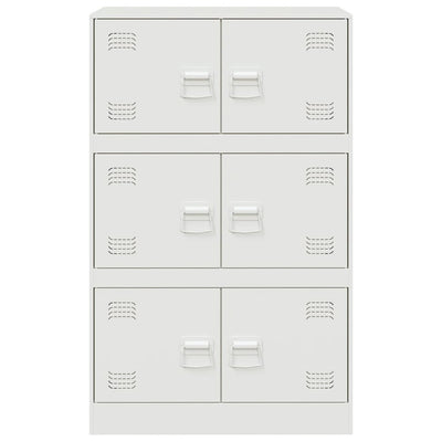 Valkoinen senkki Zmarandache 67x39x107cm (teräs)