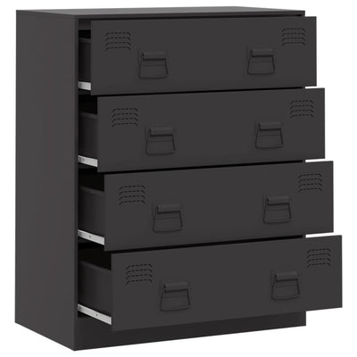 Senkki musta 67x39x83 cm teräs