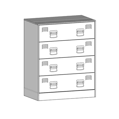 Valkoinen senkki Petruna 67x39x83cm (teräs)