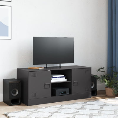 TV-taso musta 99x39x44 cm teräs