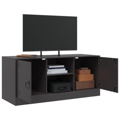 TV-taso musta 99x39x44 cm teräs