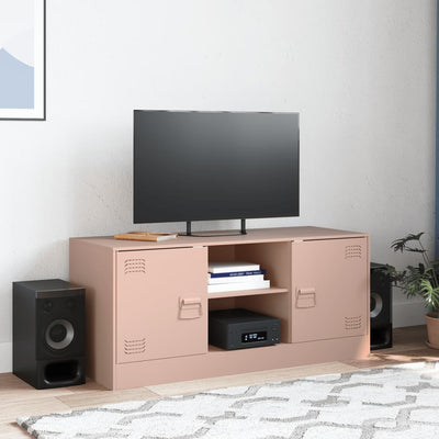 TV-taso pinkki 99x39x44 cm teräs