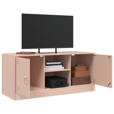 TV-taso pinkki 99x39x44 cm teräs