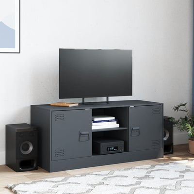 TV-taso antrasiitti 99x39x44 cm teräs