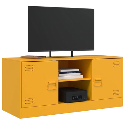 TV-taso sinapinkeltainen 99x39x44 cm teräs