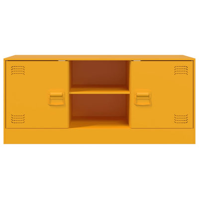 TV-taso sinapinkeltainen 99x39x44 cm teräs