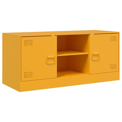 TV-taso sinapinkeltainen 99x39x44 cm teräs