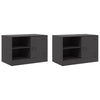 TV-tasot 2 kpl musta 67x39x44 cm teräs