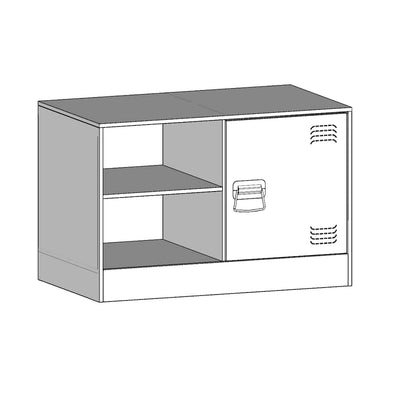 Musta tv-tasot Theodotta 67x39x44cm (2 kpl, teräs)
