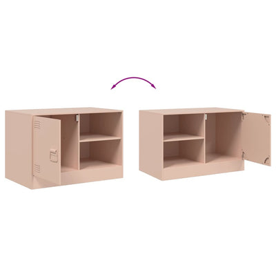 TV-taso pinkki 67x39x44 cm teräs