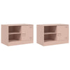 TV-tasot 2 kpl pinkki 67x39x44 cm teräs