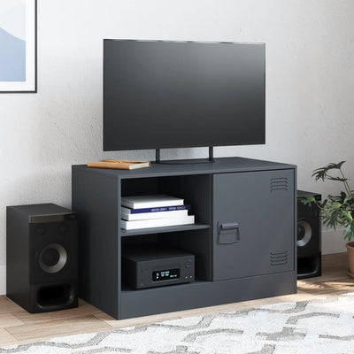 TV-taso antrasiitti 67x39x44 cm teräs