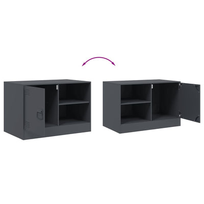 TV-tasot 2 kpl antrasiitti 67x39x44 cm teräs