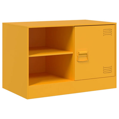 TV-taso sinapinkeltainen 67x39x44 cm teräs